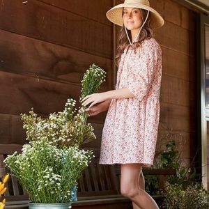 NWOT Tuckernuck Vermillion Ditsy Royal Shirt Dress